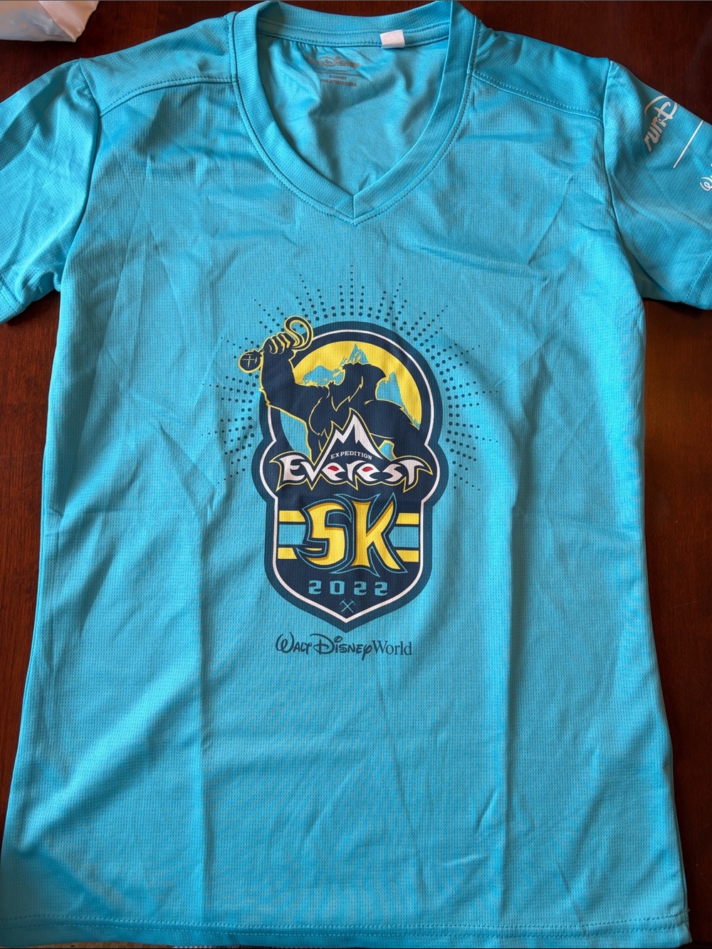 Rundisney Everest 5K 2022 Aqua Performance Tee - Walt Disney World Logo